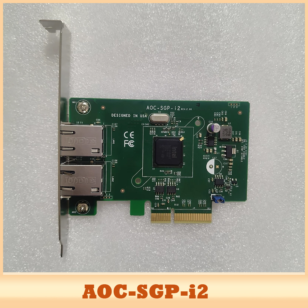 Gigabit Network Card - AOC-SGP-i2 I350-T2 AM4 PCI-E dual port