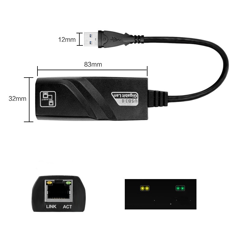 10/100/1000Mbps USB 3.0 Wired  – Gigabit Network Card Bewertung und Preis
