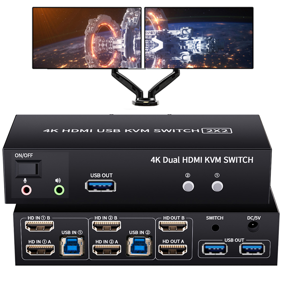 Dual Monitor HDMI KVM Switch 2 – Hdmi Matrix Switch Bewertung und Preis