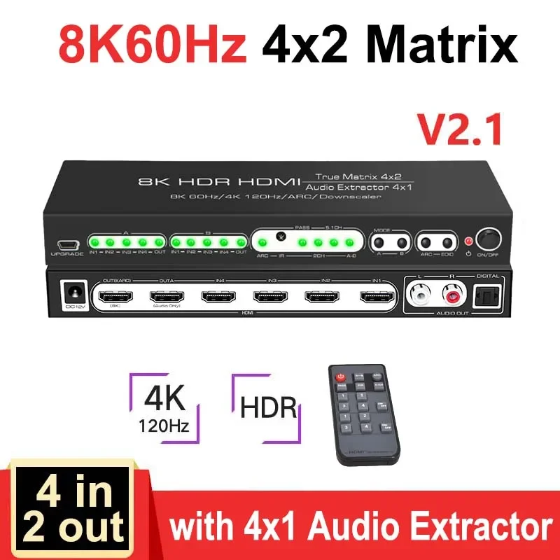 HDR10 ARC 8K 60Hz HDMI Matrix  – Hdmi Matrix Switch Bewertung und Preis