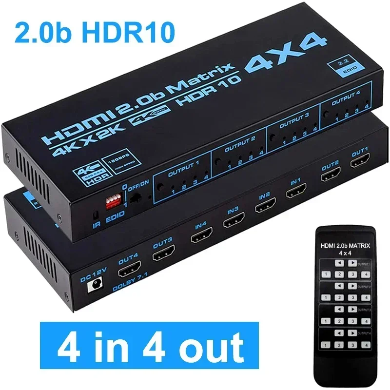 4K 60Hz HDMI Matrix 4x4 HDR10  – Hdmi Matrix Switch Bewertung und Preis