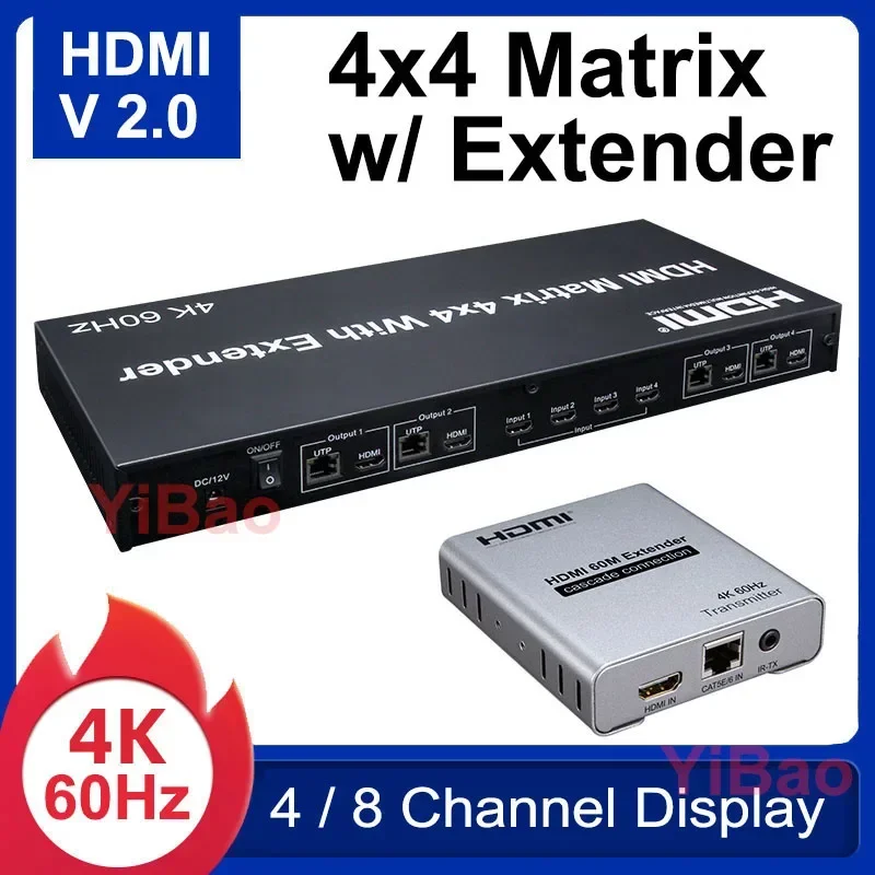 4K 60Hz 4X4 Matrix HDMI2.0 4x4 – Hdmi Matrix Switch Bewertung und Preis