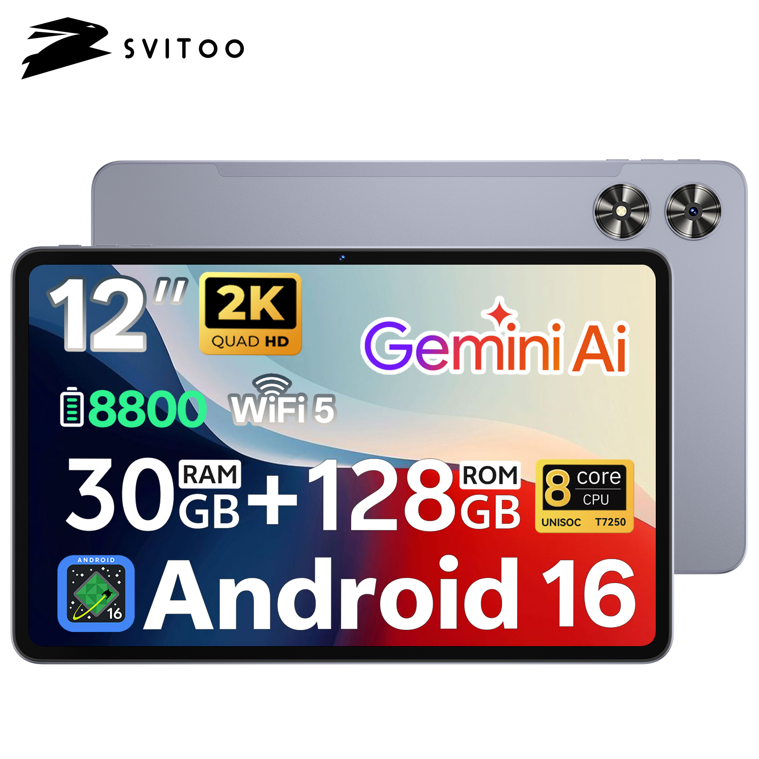 SVITOO Tablet 2026 Android 16  – Gigabit Network Card Bewertung und Preis