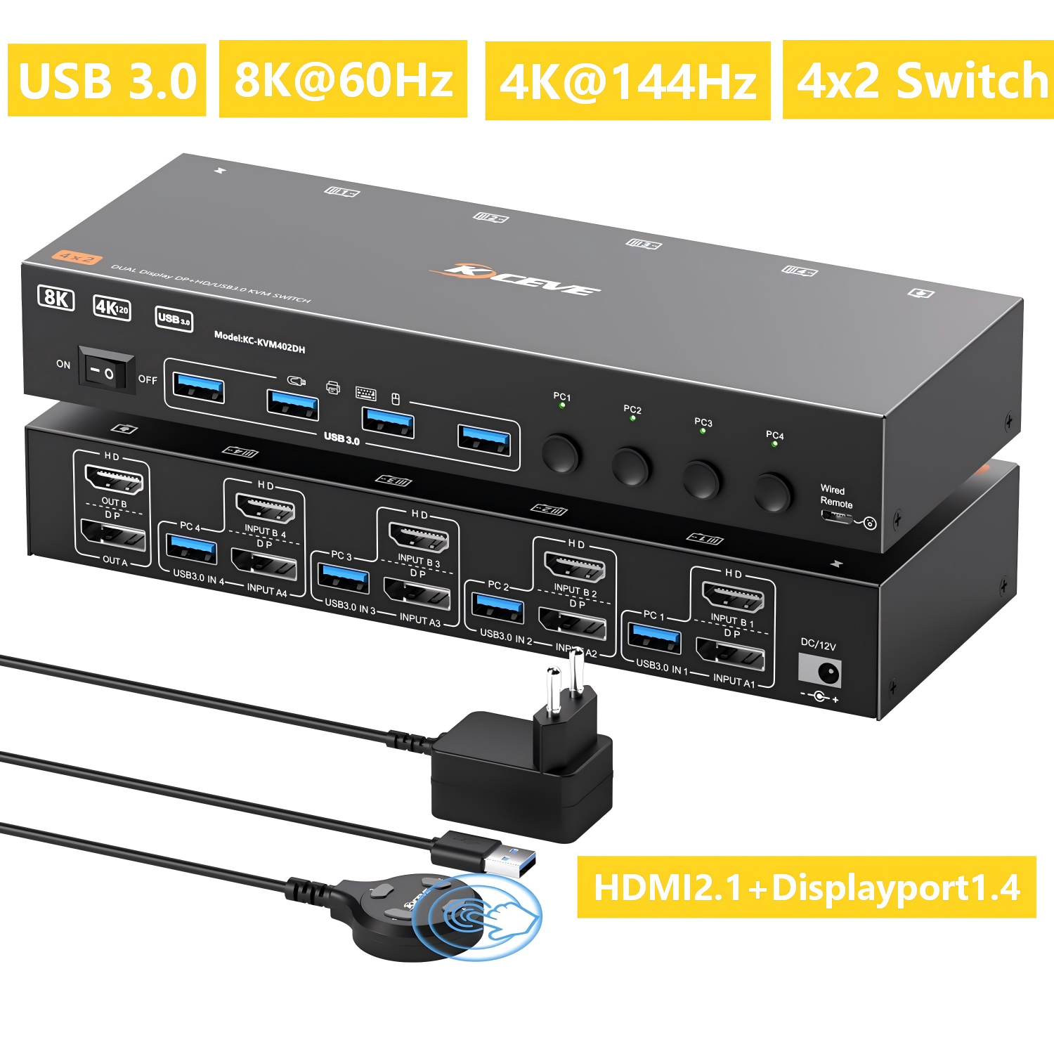 USB 3.0 KVM Switch 2 Monitors  – Hdmi Matrix Switch Bewertung und Preis