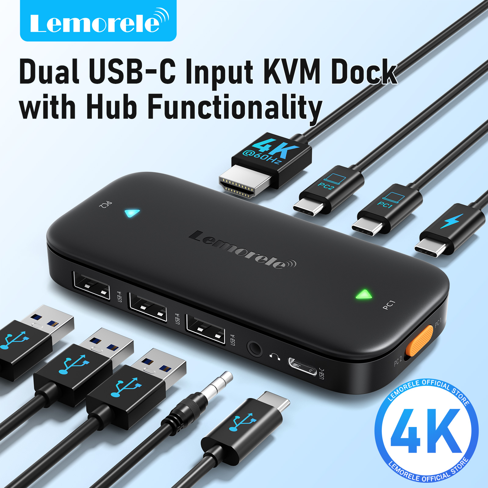 Lemorele USB-C KVM Switch 2 in – Hdmi Matrix Switch Bewertung und Preis