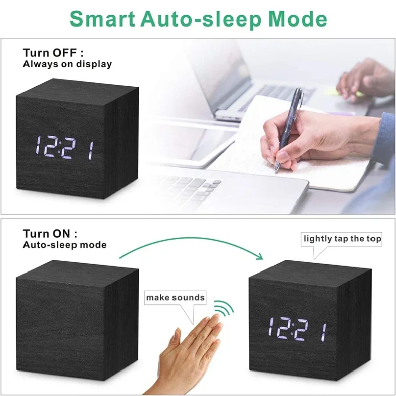 Wooden Digital Alarm Clock wit – Office Tech Gadgets Bewertung und Preis
